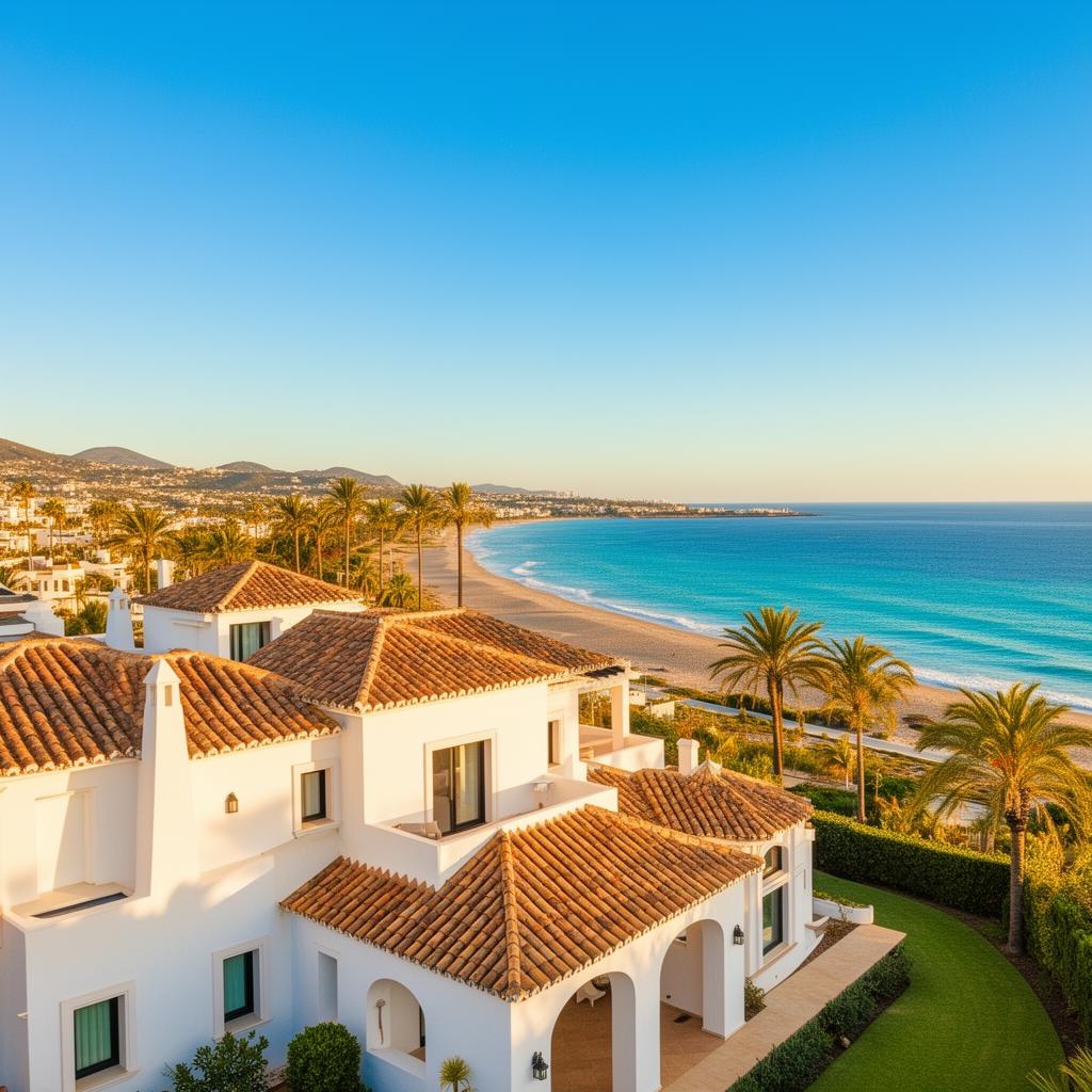 Beautiful Spanish coastal property overlooking the beach